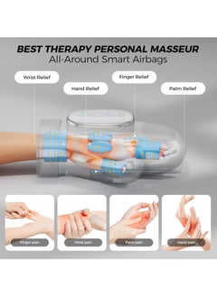 M MIAOYAN Heated Compression Hand Massager | 3 Massage Modes | Multiple Intensity Levels | Relief for Carpal Tunnel & Arthritis | Hand Therapy Glove | Great Gift Option  - Image 3