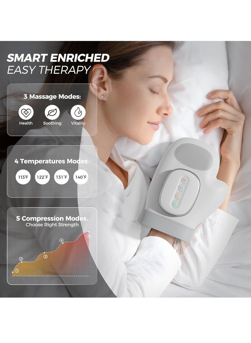 M MIAOYAN Heated Compression Hand Massager | 3 Massage Modes | Multiple Intensity Levels | Relief for Carpal Tunnel & Arthritis | Hand Therapy Glove | Great Gift Option  - Image 4