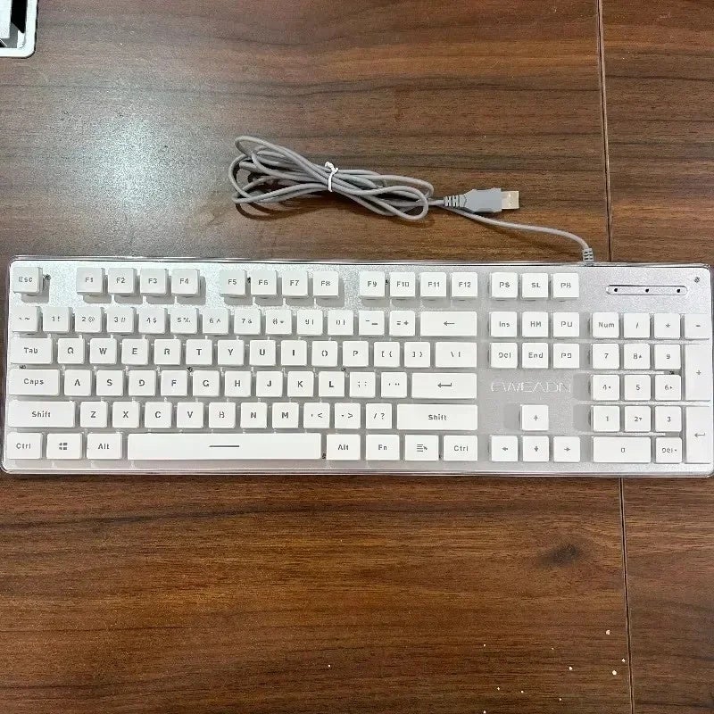 Eweadn GX710 Wired Gaming Keyboard, Silent, White Backlight, Lightweight, for PC Laptop Office - Image 5
