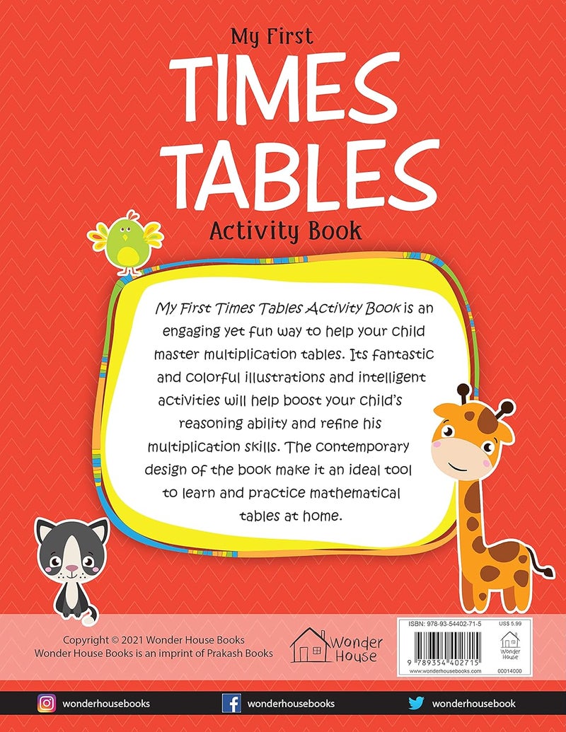 My First Times Tables Activity Book : Multiplication Tables From 1 - 20 with Fun and Easy Math Activities for Children - Image 2