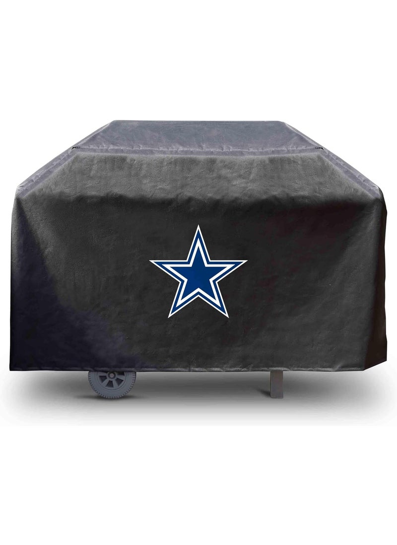 FANMATS FANMATS 41134 NFL  Dallas Cowboys Rectangular Black Grill Cover  Fits 3 and 4 Burner Grills  68in x 21in x 35in  - Image 1
