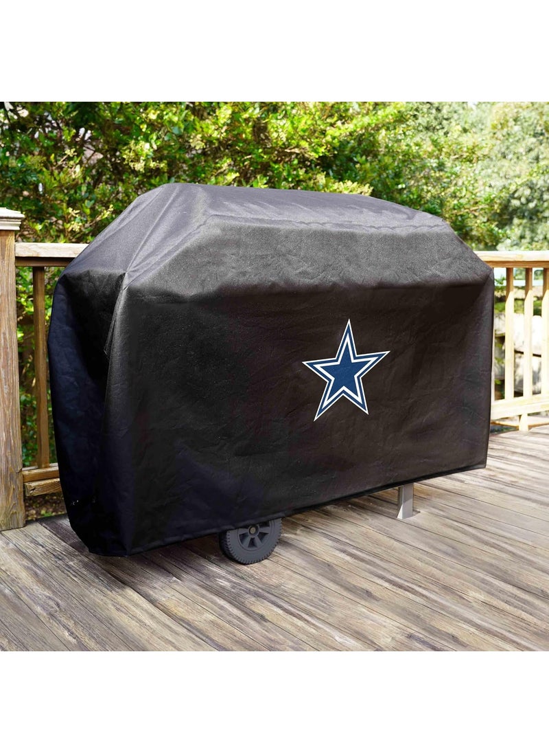 FANMATS FANMATS 41134 NFL  Dallas Cowboys Rectangular Black Grill Cover  Fits 3 and 4 Burner Grills  68in x 21in x 35in  - Image 2