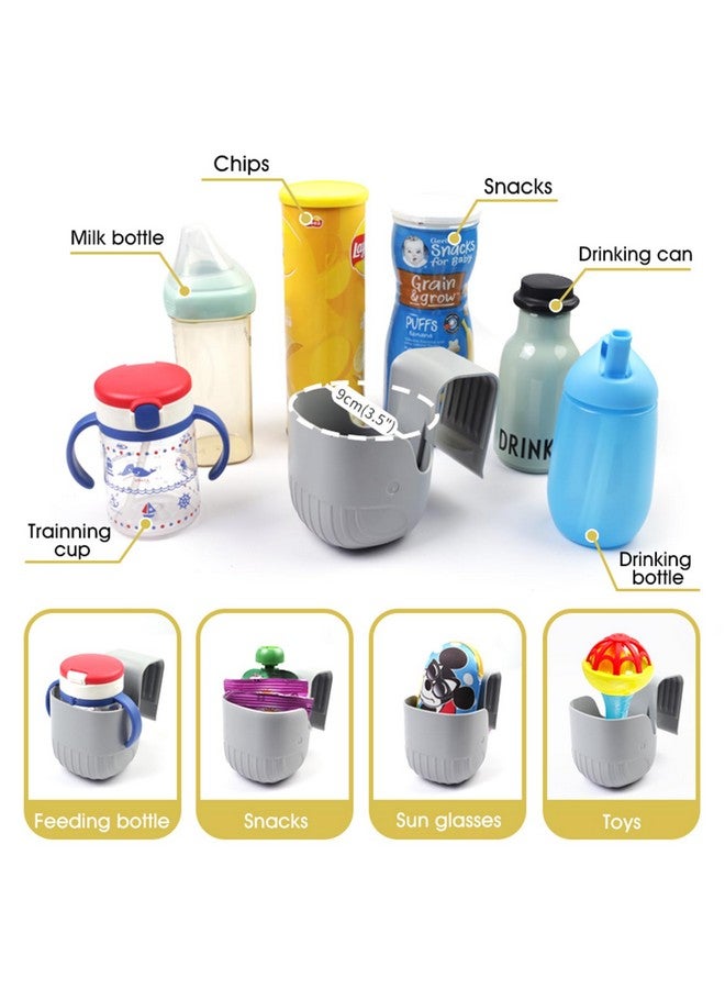 WedFeir Child Cup Holder for Convertible Car Seats, Car Seat Cup Holder, Baby Stroller Cup Holer Wheelchair Cup Holder, Child Cup Holders Compatible with The Majority of Car Seat Models - Grey - Image 3