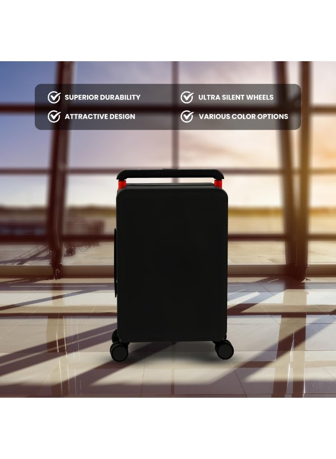 20 Inch Carry On Luggage 22x14x9 Airline Approved Lightweight PC Hard Shell Suitcases with Wheels for Travel Rolling Luggage Black - Image 2