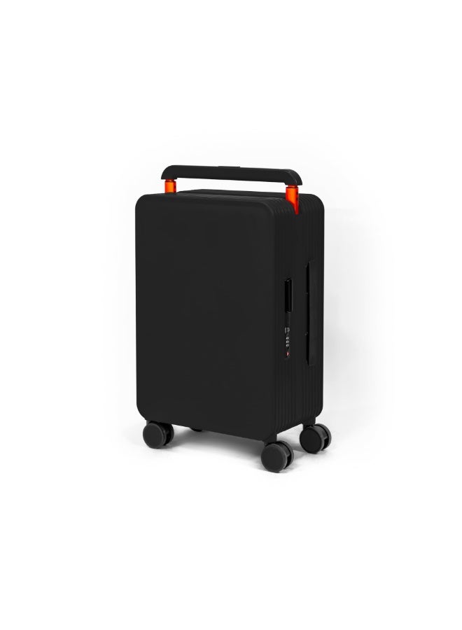 20 Inch Carry On Luggage 22x14x9 Airline Approved Lightweight PC Hard Shell Suitcases with Wheels for Travel Rolling Luggage Black - Image 1