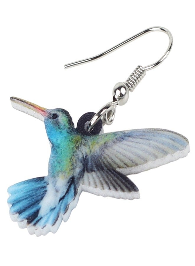 Bonsny Acrylic Drop Dangle Hummingbird Bird Earrings Jewelry For Women Gift Charms (Blue) - Image 4