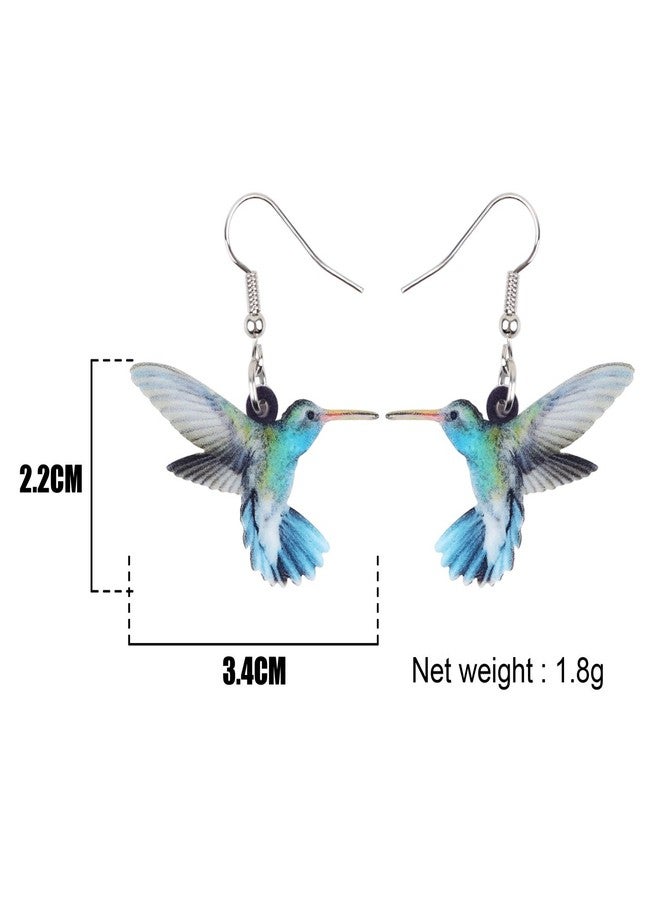Bonsny Acrylic Drop Dangle Hummingbird Bird Earrings Jewelry For Women Gift Charms (Blue) - Image 5