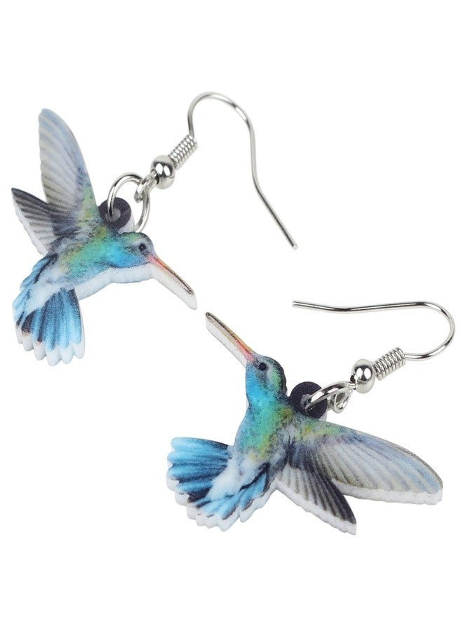 Bonsny Acrylic Drop Dangle Hummingbird Bird Earrings Jewelry For Women Gift Charms (Blue) - Image 3
