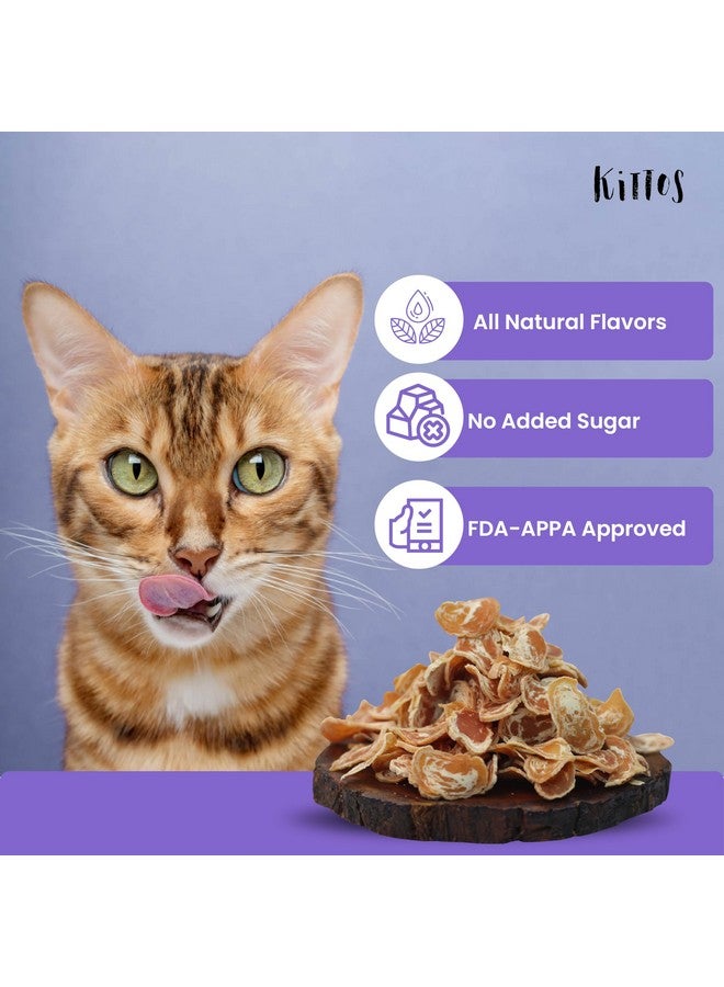 تريكسي طوق قطط مرن قابل للتعديل مع جرس (قد يختلف اللون) - قطعة واحدة وحلقات السلمون الغنية بالبروتين من Kittos - مكافآت لذيذة لجميع سلالات القطط - قطعتان - Image 4