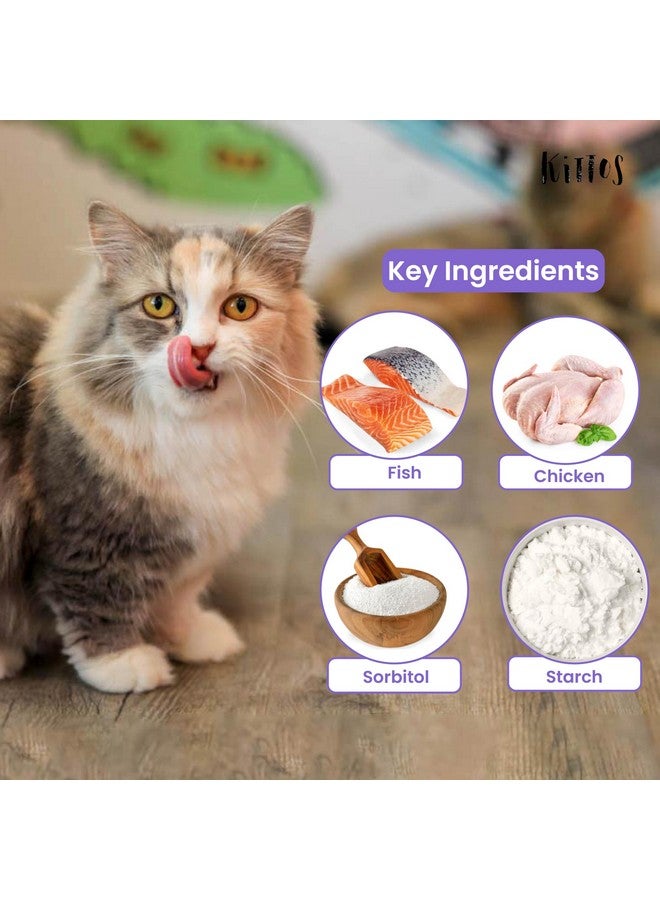 تريكسي طوق قطط مرن قابل للتعديل مع جرس (قد يختلف اللون) - قطعة واحدة وحلقات السلمون الغنية بالبروتين من Kittos - مكافآت لذيذة لجميع سلالات القطط - قطعتان - Image 3