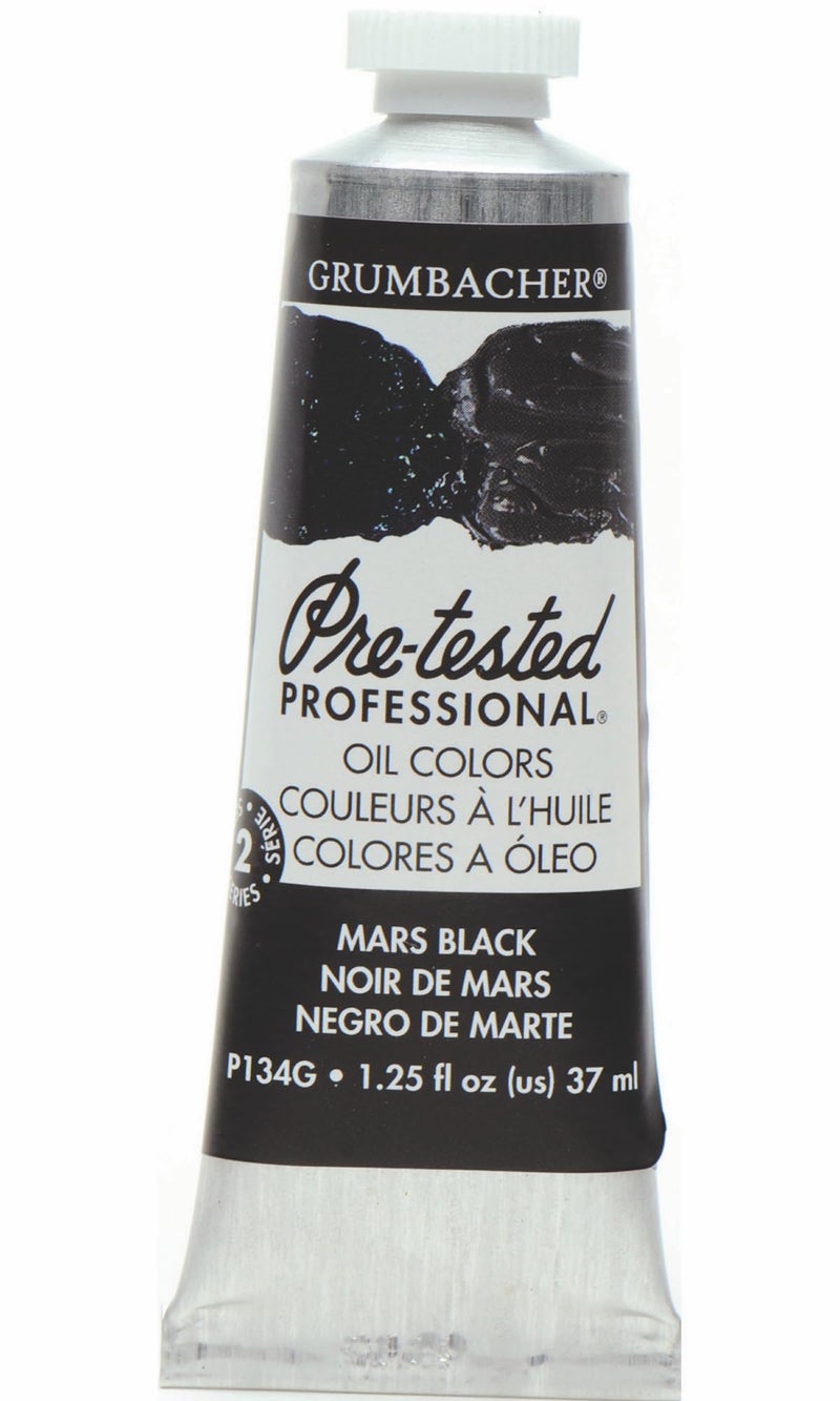 Grumbacher PreTested Oil Paint 37ml125 Ounce Mars Black P134G - Image 2