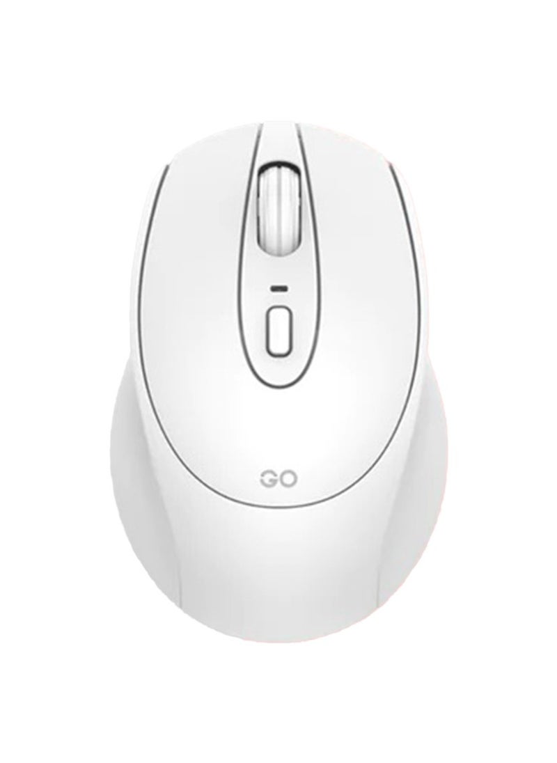 W191 Wireless White Mouse with Silent Click , 1600dpi comfortable design for the hand and bright colors