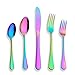 Berglander Flatware Set 20 Piece, Stainless Steel With Titanium Colorful Plated, Multicolor Flatware Set, Silverware, - Image 2