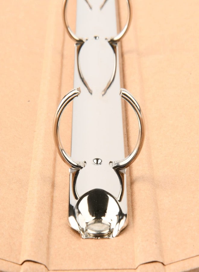 Homakover Natural Recycled Kraft Binder 3-Holds Round Ring Binder 2 Pack, Durable Binding Hard Cover Protector for Journal, Notebook, Inserted Sheets & Refill Paper, Holds 200 Sheets Capacity (A4 Size) - Image 3