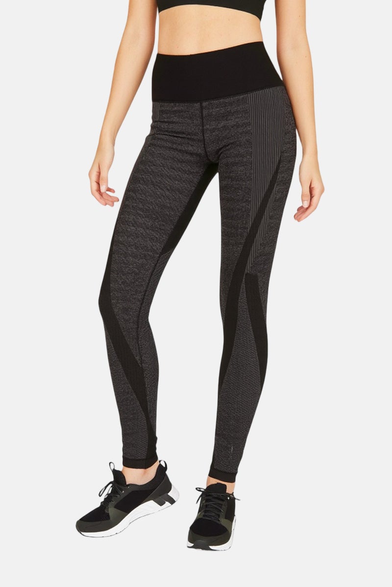 Reebok Women Tight Fit Brand Logo Training Tights, Multicolor - Image 1