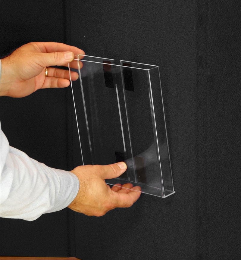 Displays2go 3Panel Tabletop Display Board 54 x 30  Black and Gray Hook  LoopReceptive Fabric for Exhibitions and Trade Shows - Image 4