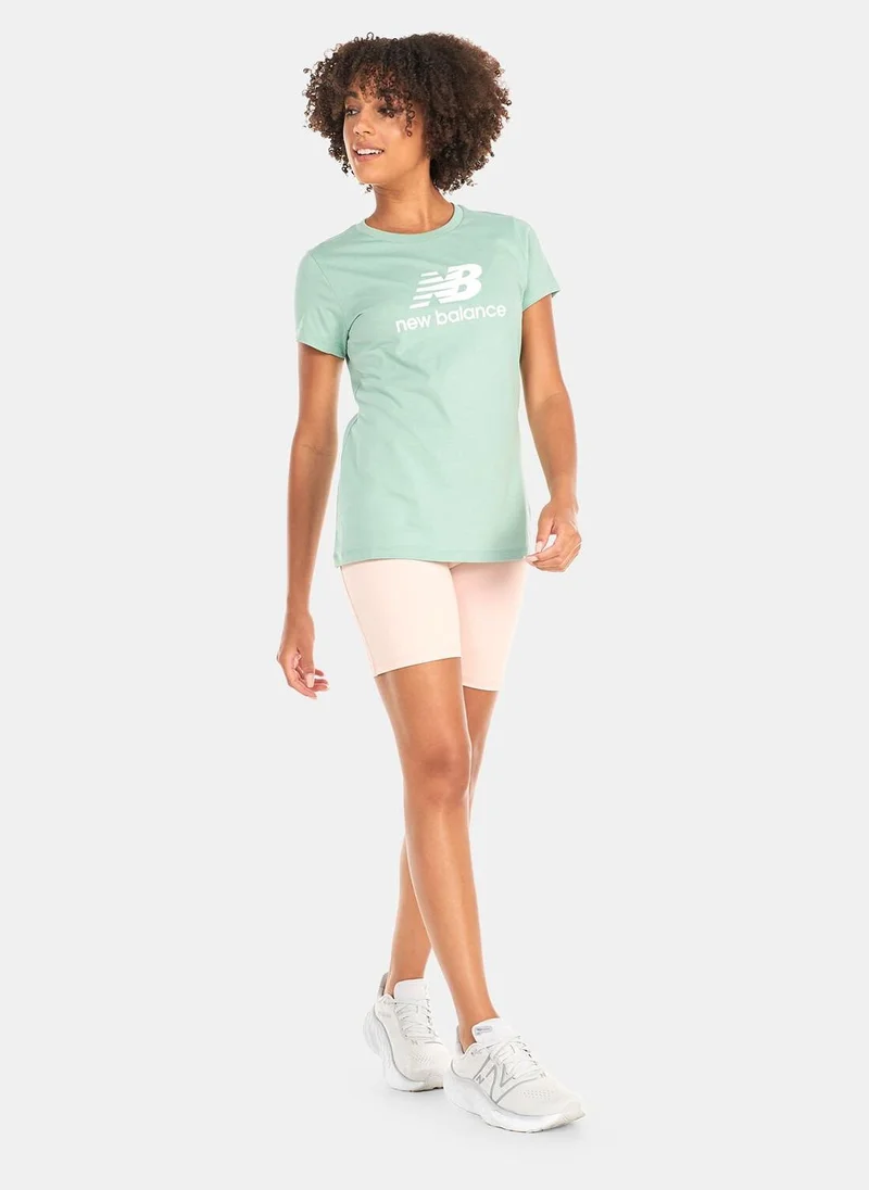 New Balance Women's Essentials Stacked Logo T-Shirt