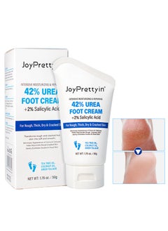 JoyPretty 42% Urea Foot Cream, with 2% Salicylic Acid, Deep Moisturizing Intensive Repair Treatment Foot Cream for Dry Cracked Heels Feet Knees Elbows Hands 50g  - Image 1