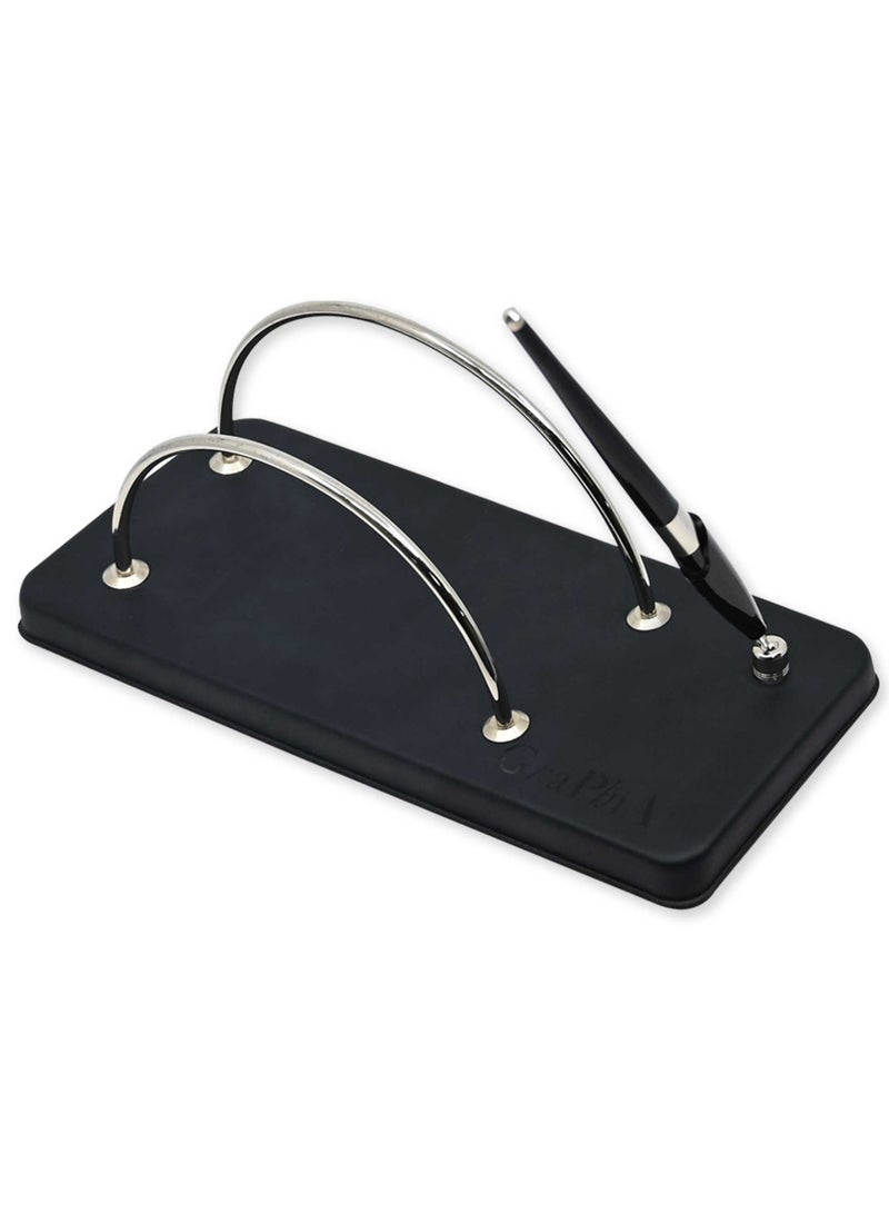 FIS 4 Pieces Desk Sets (Desk Blotter, Envelope Holder, Pen Holder, Letter Opener) Colour Graphia Black - UADS10011EGP - Image 3
