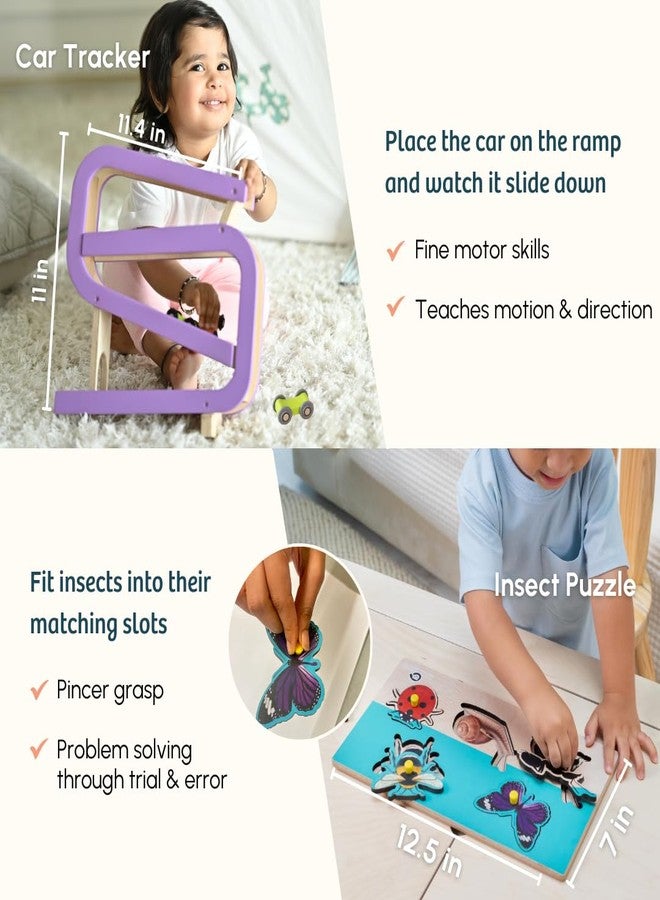 Curious Cub ألعاب مونتيسوري الخشبية التعليمية للأطفال من كيوريوس كاب | العلبة 8: من عمر 16 شهرًا فما فوق | ألعاب مونتيسوري للأطفال بعمر سنة واحدة | تنمية المهارات الحركية الدقيقة، والتنسيق بين اليد والعين | تنمية الطفل المبكرة | هدايا عيد ميلاد للأطفال الرضع - Image 3