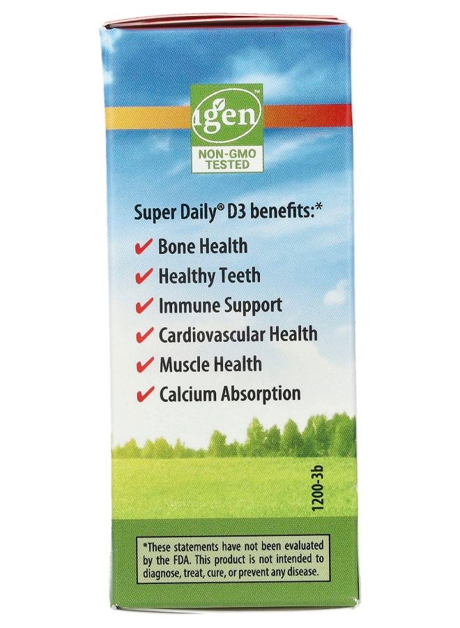 Carlson سوبر ديلي® D3 150 ميكروغرام (6000 وحدة دولية) 0.35 أونصة سائلة (10.3 مل) - Image 2