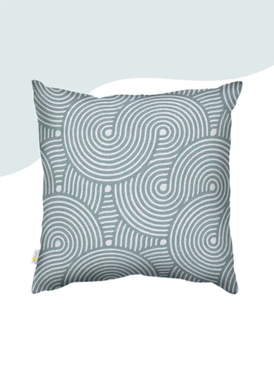 Donetella Decorative Embroidered Cushion Cover Blue/white 45x45Cm(Without Filler)