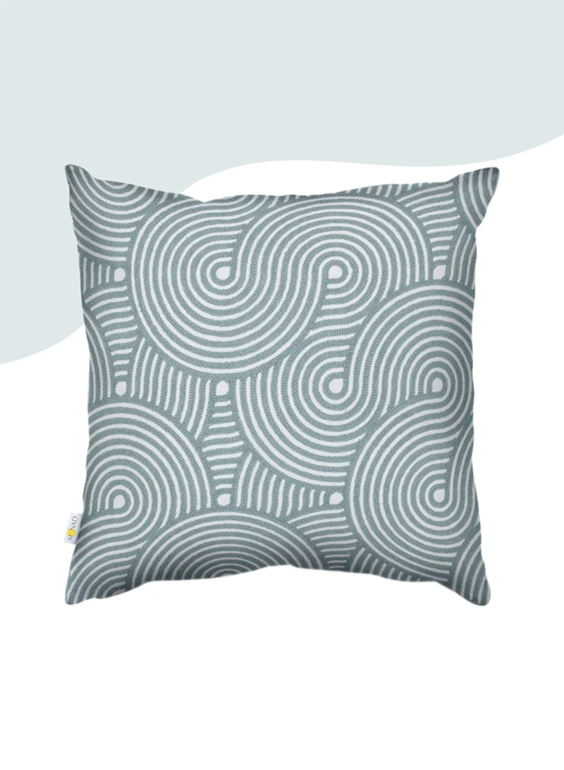 Donetella Decorative Embroidered Cushion Cover Blue/white 45x45Cm(Without Filler)