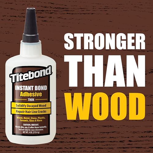Titebond Instant Bond Wood Adhesive, Thin Viscosity, Clear, 2 oz., 6201 - Image 3