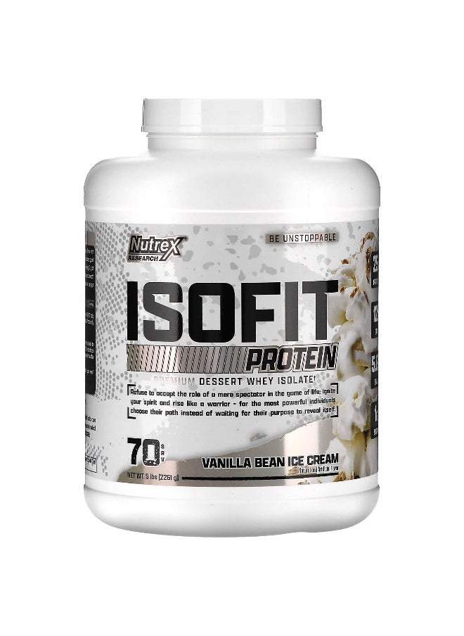 Nutrex Research Nutrex Research, IsoFit Protein, Vanilla Bean Ice Cream, 5 lb (2,261 g)  - Image 1