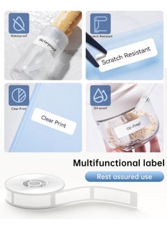 NIIMBOT D11/D110/D101 Label Maker, Waterproof, Oil-Proof Sticker Labels for JADENS D110&D11 Label Maker, Refill Label Paper14x30mm, 1 Roll of 195 (White)  - Image 4