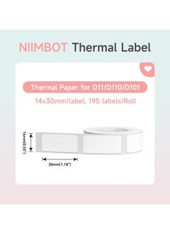 NIIMBOT D11/D110/D101 Label Maker, Waterproof, Oil-Proof Sticker Labels for JADENS D110&D11 Label Maker, Refill Label Paper14x30mm, 1 Roll of 195 (White)  - Image 2