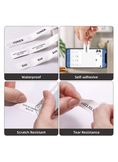 NIIMBOT D11/D110/D101 Label Maker, Waterproof, Oil-Proof Sticker Labels for JADENS D110&D11 Label Maker, Refill Label Paper14x30mm, 1 Roll of 195 (White)  - Image 3
