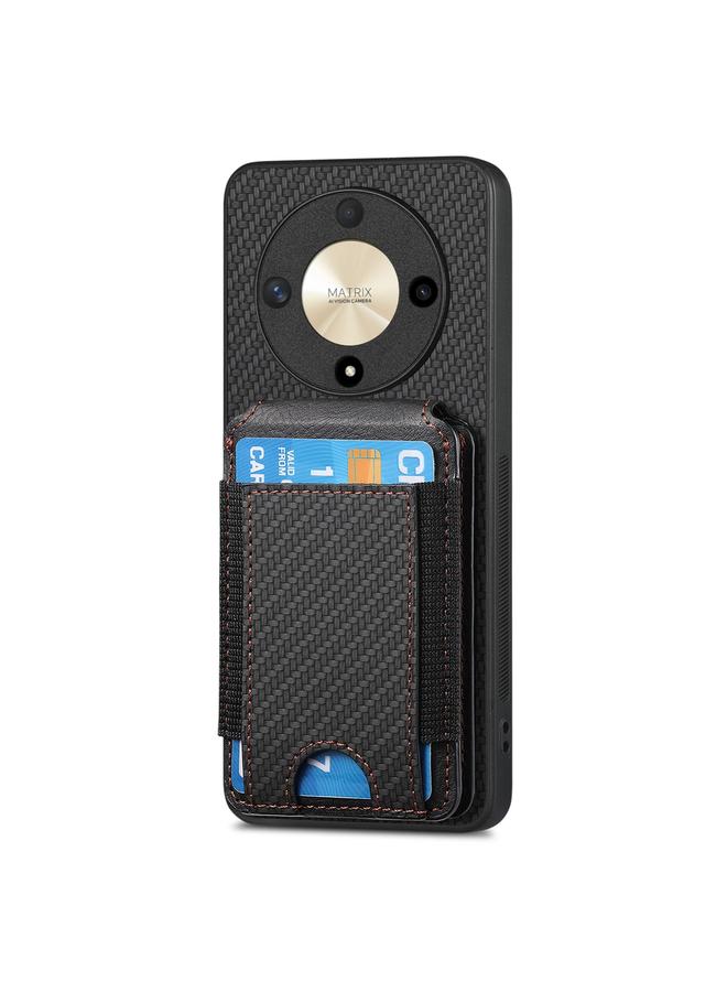 اس-توب جراب هاتف Honor Magic5 Pro من ألياف الكربون مع حامل عمودي قابل للطي - Image 2