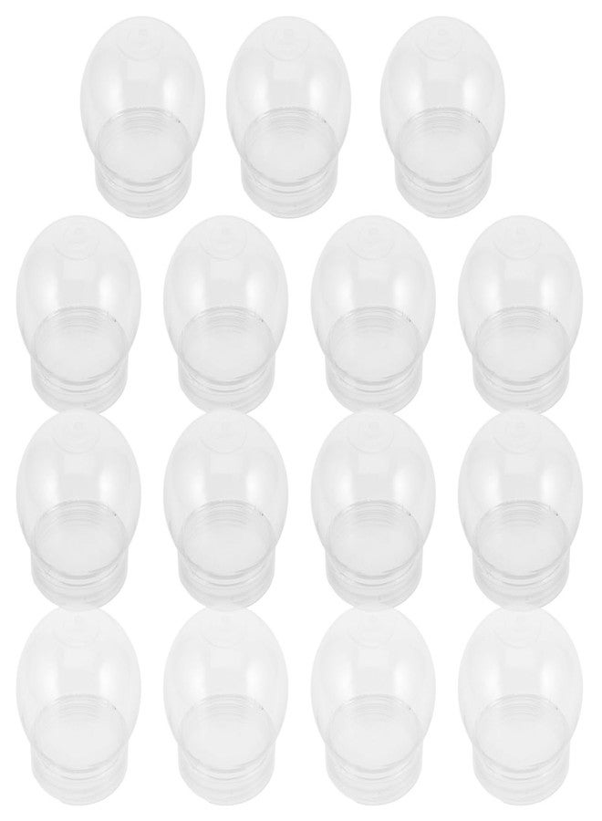 BESPORTBLE 15 Pcs Clear Plastic Snow Globe DIY 2.7 Inch Plastic Water Globe Jar with Screw Off Cap for DIY Crafts Christmas Winter Home Decoration - Image 1