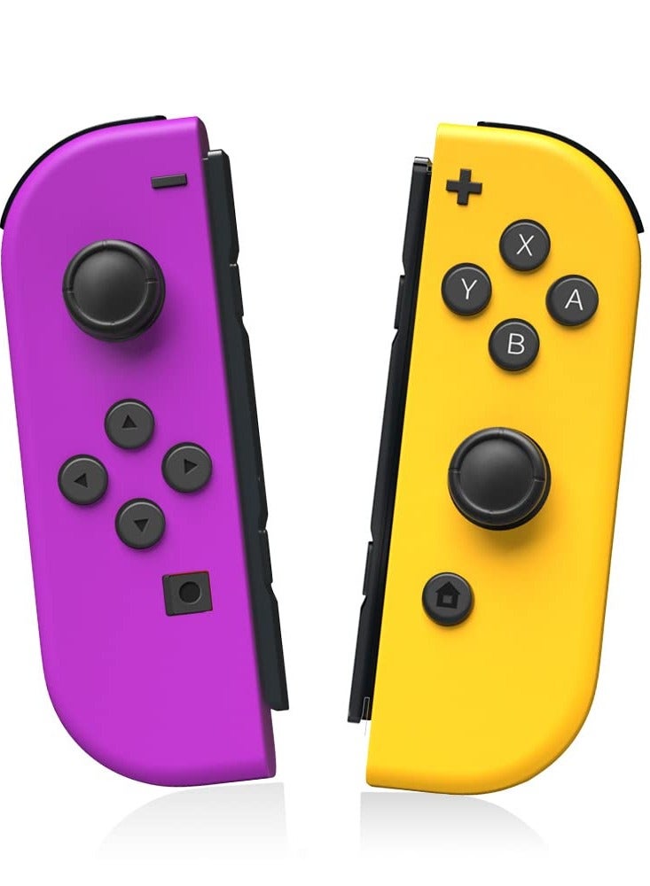 Wireless Joy-Con Controllers for Nintendo Switch, L/R Replacement Compatible with Switch/Lite/OLED, Joystick with Wake-up, Screenshot, and Dual Vibration (Yellow) - Image 1