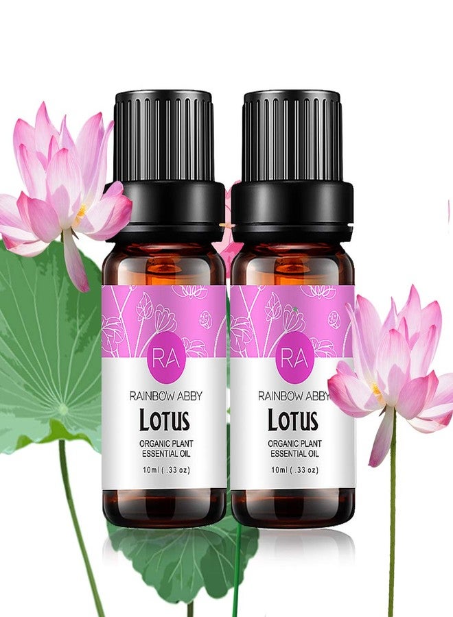 Rainbow Abby 2-Pack Lotus Essential Oil 100% Pure Oganic Plant Natrual Flower Essential Oil for Diffuser Massage Skin Care - 2x10ML - Image 1