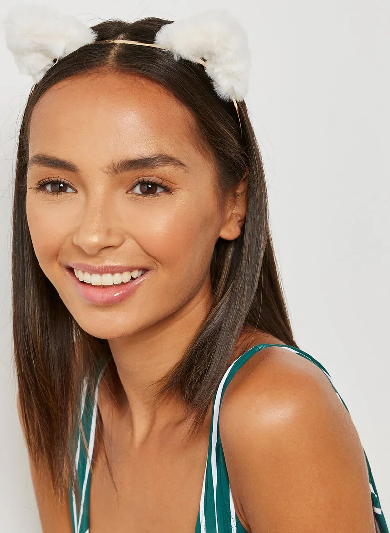 NEW LOOK Cute Fur Cat Ear Headband