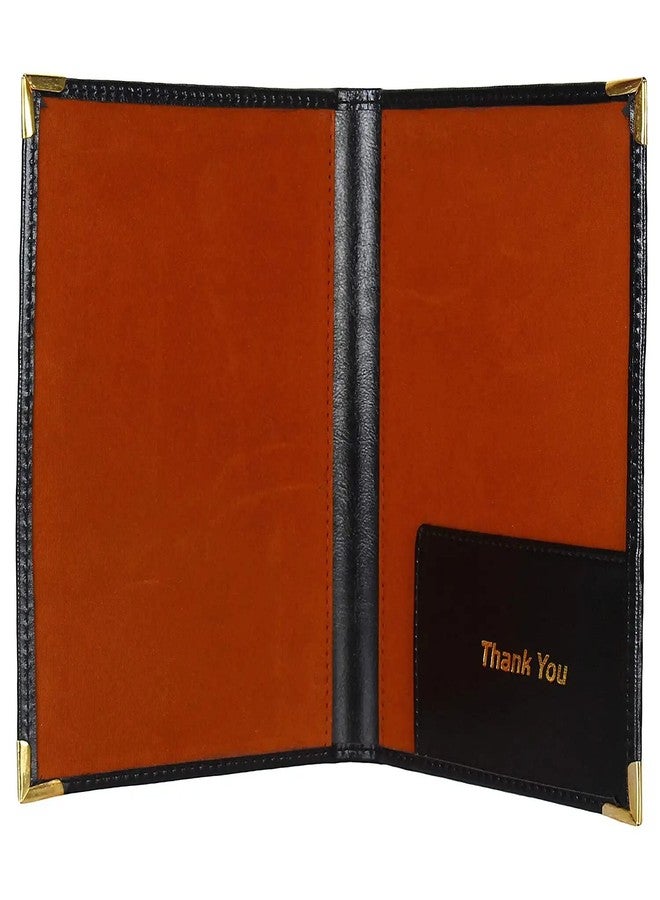 FUTURE X A5 Bill Folder for Restaurant and Hotel with Card and Receipt Holder, Business File Folder, Document Holder, Portfolio/Organizer/Planner (Pack of 6)_A, Black - Image 3