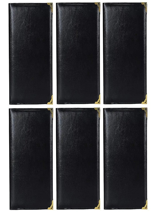 FUTURE X A5 Bill Folder for Restaurant and Hotel with Card and Receipt Holder, Business File Folder, Document Holder, Portfolio/Organizer/Planner (Pack of 6)_A, Black - Image 1