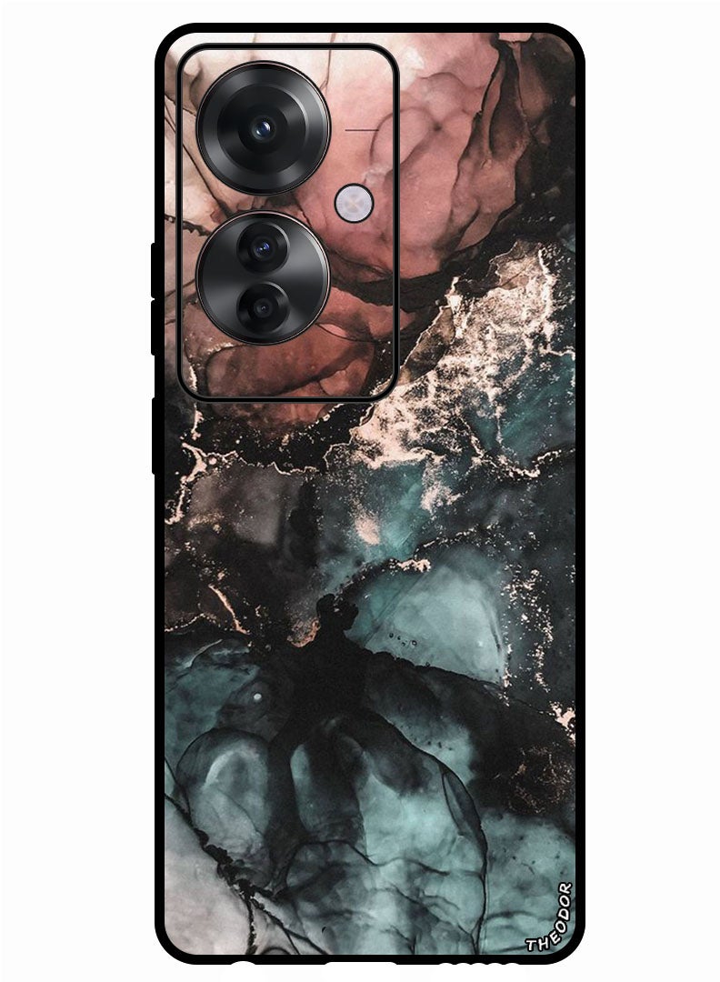 Theodor Protective Case Anti Scratch Shock Proof Bumper Cover For Oppo Reno 11F Colourful Marble - Image 1