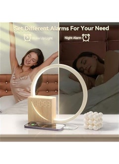 Beauenty Sunrise Alarm Clock for Heavy Sleepers Adults, Wake-up Light, Sleep Aid 10 White Noise Sound Machines with 30/60/90 Timer, 3 Level Dimmable Touch Table Lamp with Snooze USB Charger Port  - Image 3
