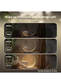 Beauenty Sunrise Alarm Clock for Heavy Sleepers Adults, Wake-up Light, Sleep Aid 10 White Noise Sound Machines with 30/60/90 Timer, 3 Level Dimmable Touch Table Lamp with Snooze USB Charger Port  - Image 5