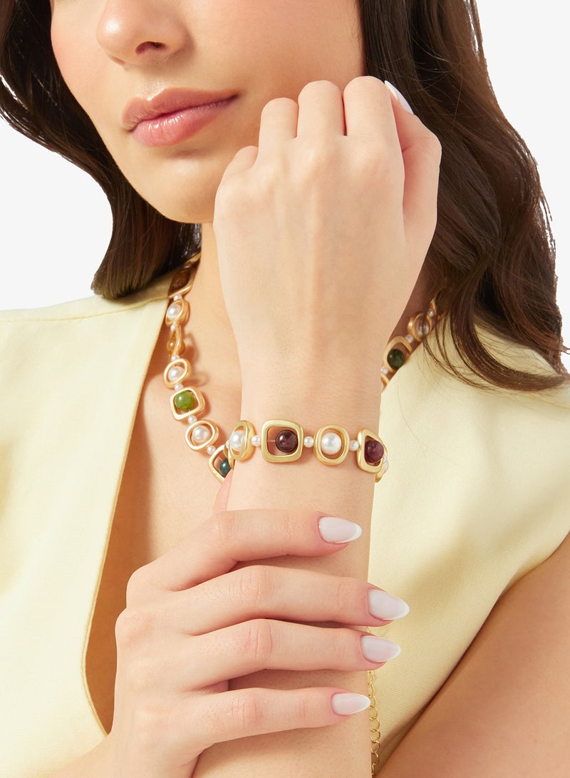 ELLA Multicolor Jewel Tone Bracelet - Image 4