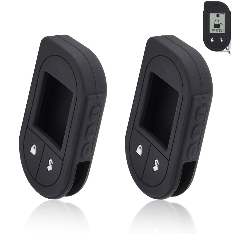 Niuohoy Remote Case for Viper Remote Start Soft Silicone Protective Cover Key Fob Case Shell with Button for Viper 2 Way 5706 4706 7756V 7351V 7752V 2 Pcs - Image 3