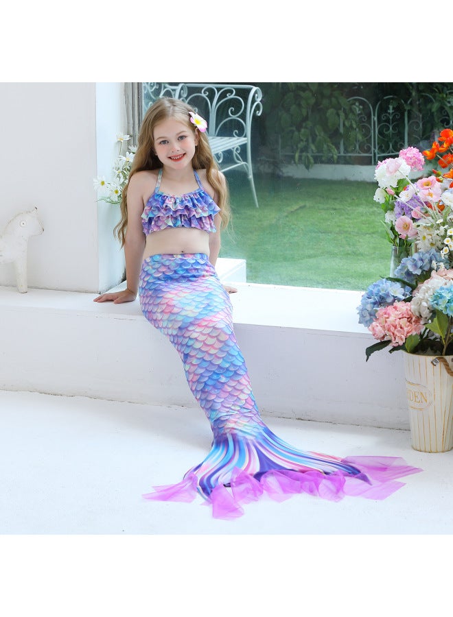Swimsuit - Girls Mermaid Tail Swimsuit - DH06, 140 - Kids Swimming Costume, Beach Bikini, Summer Swimwear, Quick Dry, Pool Party, Bathing Suit Swimsuit - Image 4