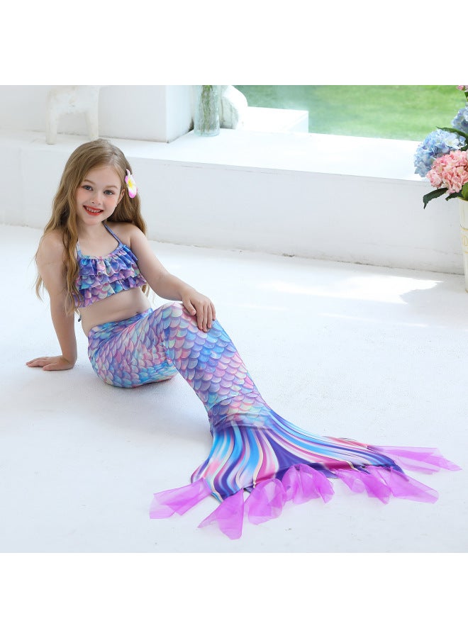 Swimsuit - Girls Mermaid Tail Swimsuit - DH06, 140 - Kids Swimming Costume, Beach Bikini, Summer Swimwear, Quick Dry, Pool Party, Bathing Suit Swimsuit - Image 5