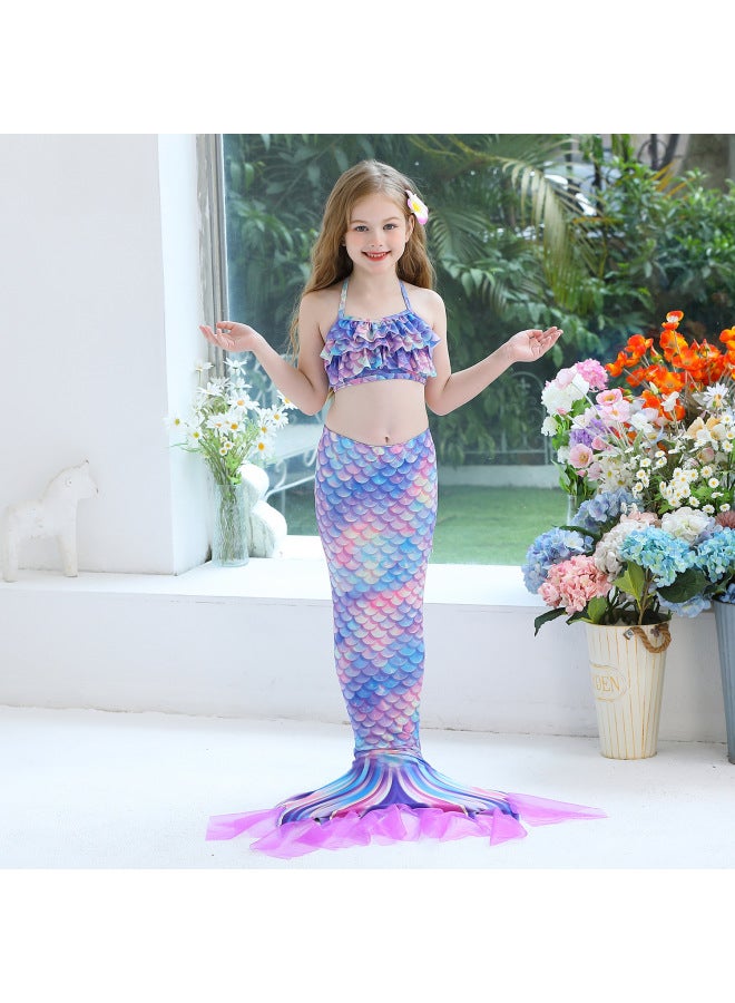Swimsuit - Girls Mermaid Tail Swimsuit - DH06, 140 - Kids Swimming Costume, Beach Bikini, Summer Swimwear, Quick Dry, Pool Party, Bathing Suit Swimsuit - Image 3