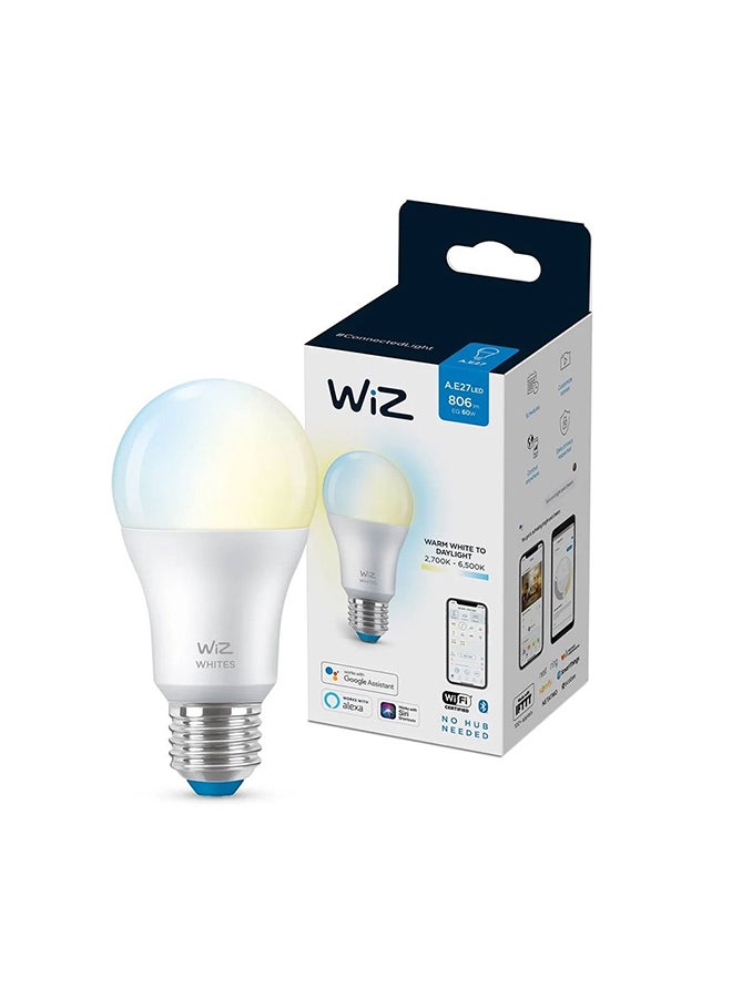 Wiz Smart LED Bulb A60 E27, 60W, Tunable White (2700K-6500K), Wi-Fi And Bluetooth, Works with Alexa And Google Assistant - Image 1