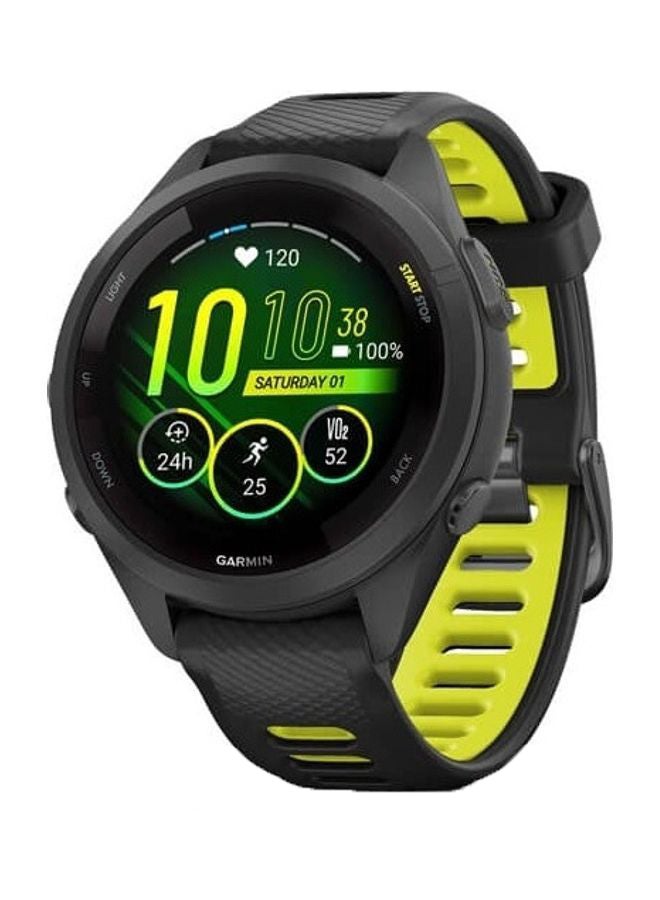 جارمين Forerunner 265S - 42 مم - عمر بطارية يصل إلى 24 ساعة في وضع GPS - شاشة Amoled مقاس 1.1 بوصة، مقاومة للخدش، زجاج Corning® Gorilla® 3، مراقب معدل ضربات القلب، تتبع الإجهاد، حفظ الموسيقى على الجهاز، ميزات GPS وتشغيل متقدمة، موسيقى على معصمك، متوافق مع iOS وأندرويد - Image 1