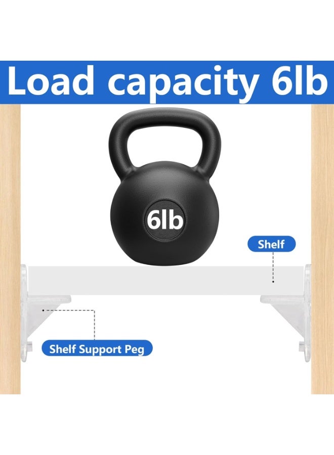 SYOSI Cabinet Shelf Holders, Furniture Support Pins, Clear Plastic Shelf Clips and Bookcase Pegs for Kitchen, Wood Shelving, and Storage Unit Reinforcement (Transparent, 24-Pack, 1/4 Inch) - Image 2